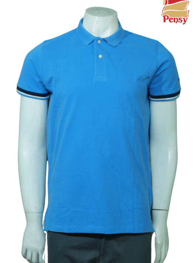 Short Sleeve Blue Polo Shirt