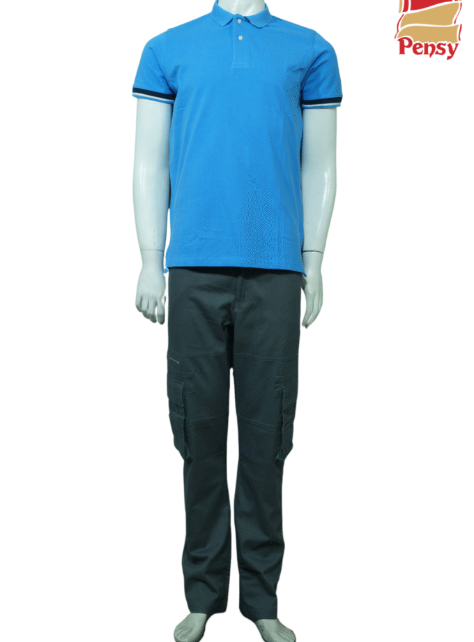 Short Sleeve Blue Polo Shirt