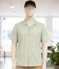 Blue Smoke Green Shirt Closeup Picture