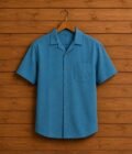 Boston Blue Casual Shirt Picture On Hanger