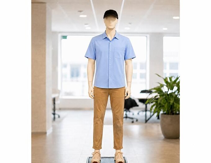 Periwinkle Gray Business Shirt Picture From Front