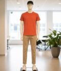 Short Sleeve Mojo Orange T-Shirt Picture From Front