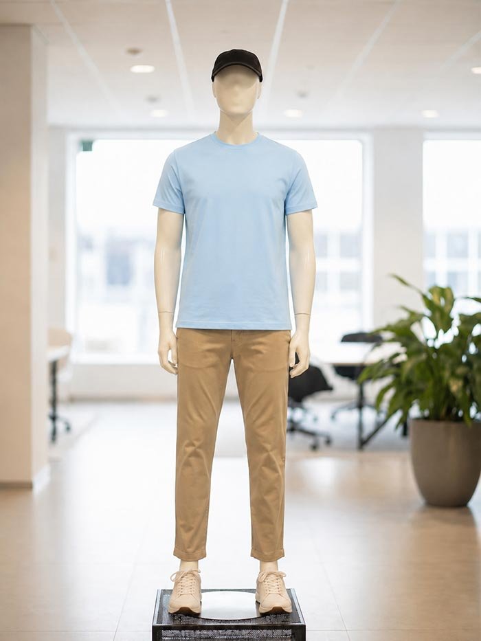 Short Sleeve Regent St Blue T-Shirt Picture from front