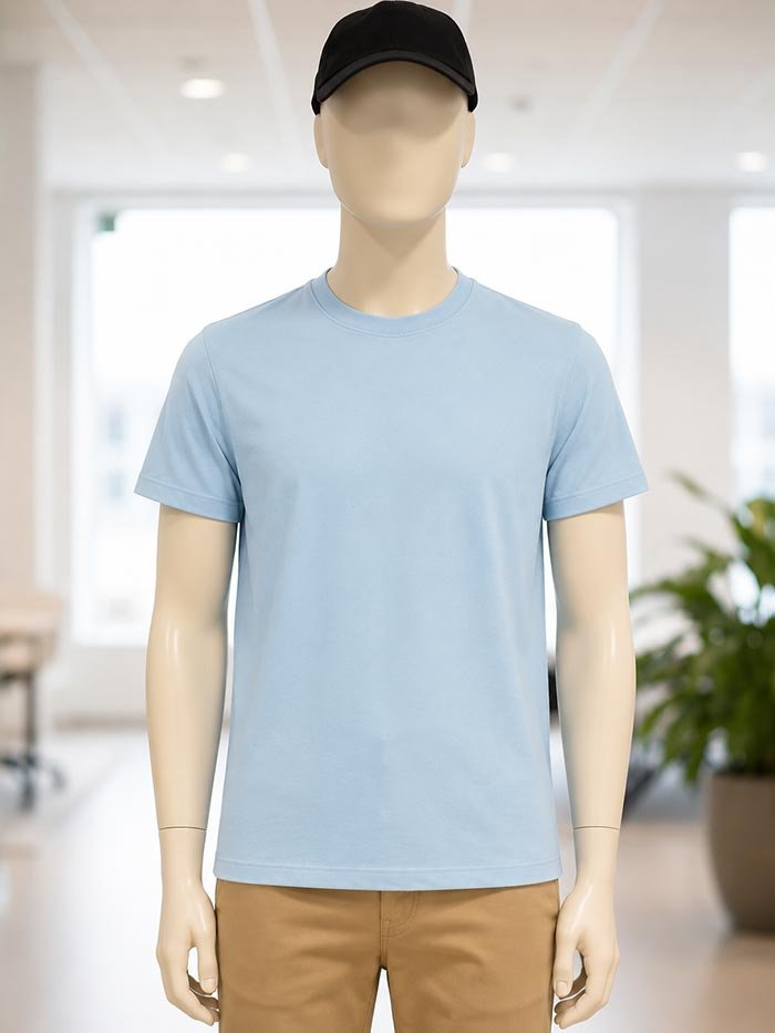 Short Sleeve Regent St Blue T-Shirt Closeup Picture