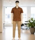 Metallic Brown Casual Shirt Picture from front