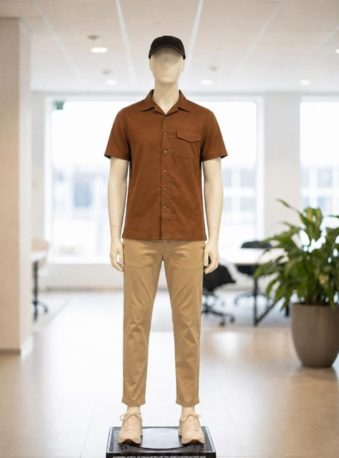 Metallic Brown Casual Shirt Picture from front