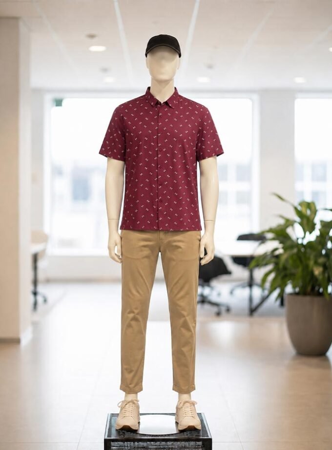 Solid Pink Shirt Picture from front