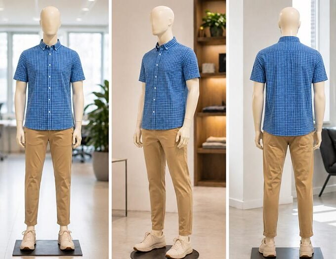 Cornflower Blue Checked