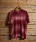 Short Sleeve Merlot Red Lined T-Shirt Picture on Hanger
