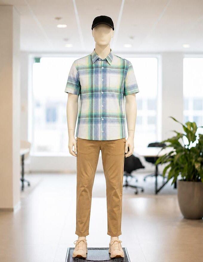 Mineral Green Lined Dress Shirt Picture from Front
