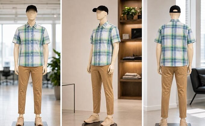 Mineral Green Lined Dress Shirt