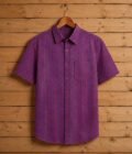 Rouge Blue Checked Business Shirt Picture on Hanger
