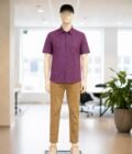 Rouge Blue Checked Business Shirt Picture from front