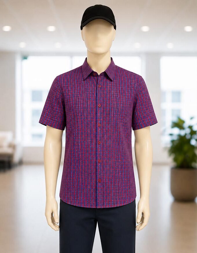 Rouge Blue Checked Business Shirt