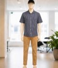 Waikawa Gray Lined Dress Shirt Picture from front
