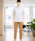 Casper White Lined Business Shirt Picture from Front