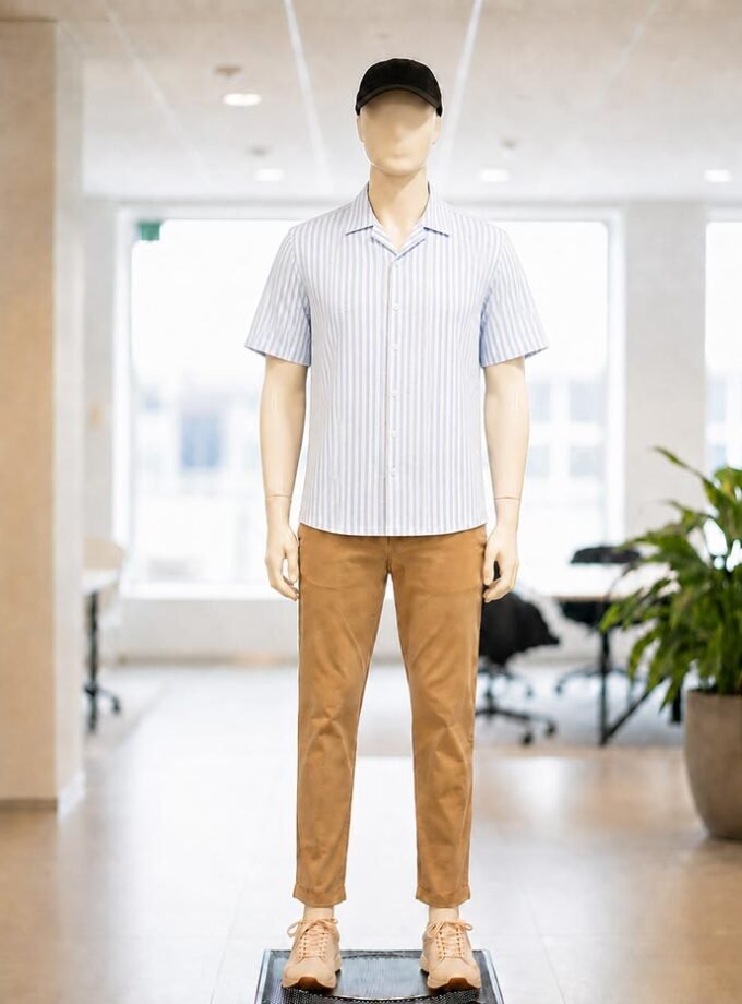Casper White Lined Business Shirt Picture from Front
