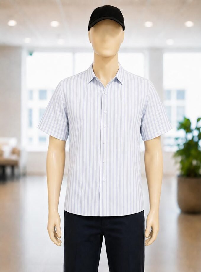 Casper White Lined Business Shirt
