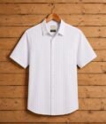 Dusty Gray Lined Business Shirt Picture on Hanger