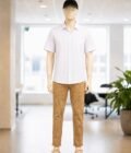 Dusty Gray Lined Business Shirt Picture from front