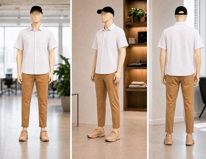 Dusty Gray Lined Business Shirt