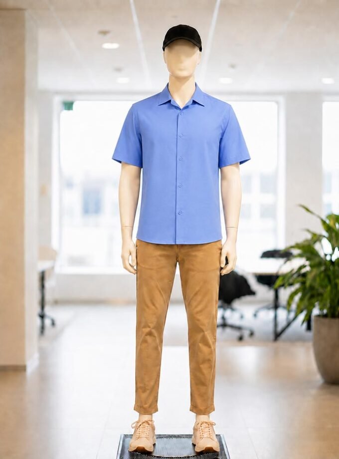 East Bay Blue Business Shirt Picture From Front