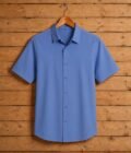Kashmir Blue Business Shirt Picture on Hanger