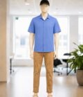 Kashmir Blue Business Shirt Picture From Front
