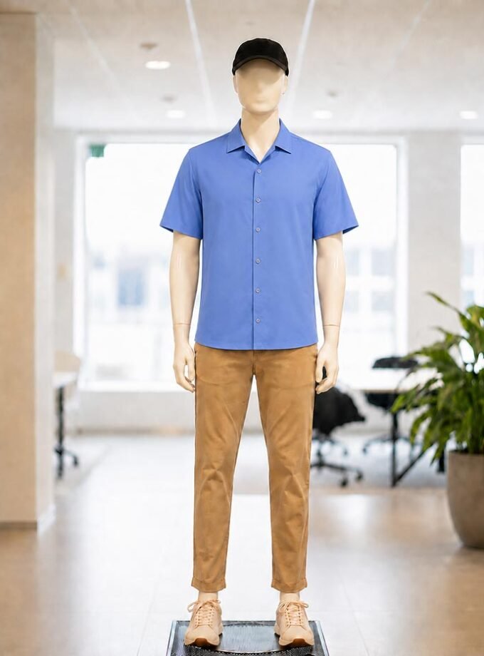 Kashmir Blue Business Shirt Picture From Front