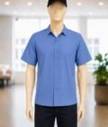 Kashmir Blue Business Shirt Closeup Picture