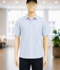 Nepal Blue Business Shirt Closeup Picture