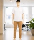 Off white texture Business Shirt Picture from front