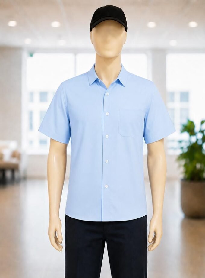 Polo Blue Double Cuff Business Shirt