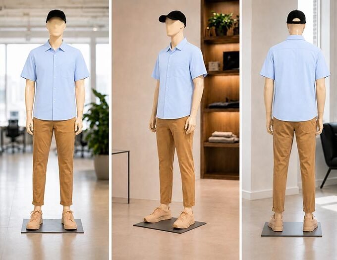 Polo Blue Double Cuff Business Shirt