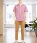 Red Lined Business shirt Picture From Front