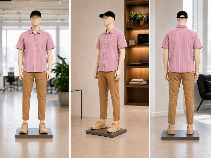 Red Lined Business shirt Picture From 3 Dimensions