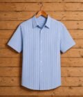 San Juan Blue Business Dress Shirt Picture on Hanger
