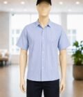 San Juan Blue Business Dress Shirt Closeup Picture