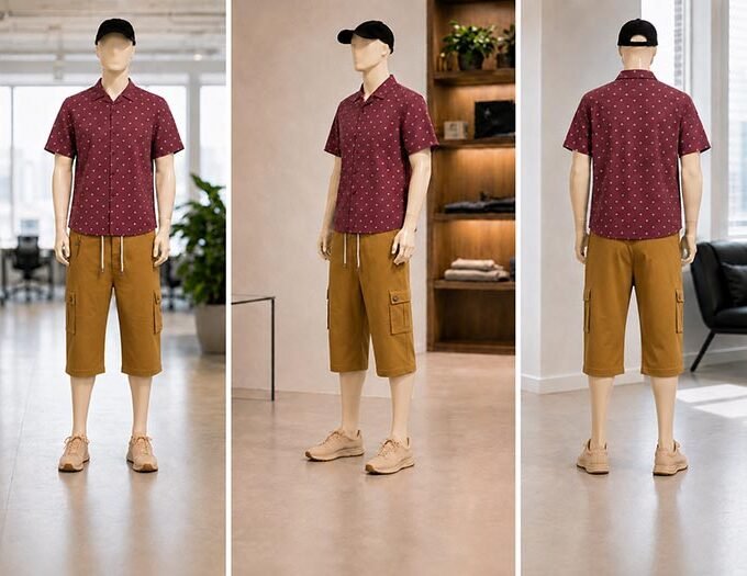 Muesli Brown 3-Quarter Shorts