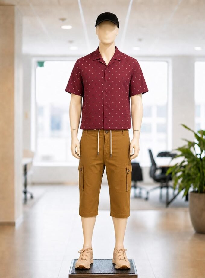 Muesli Brown 3-Quarter Shorts Picture From Front