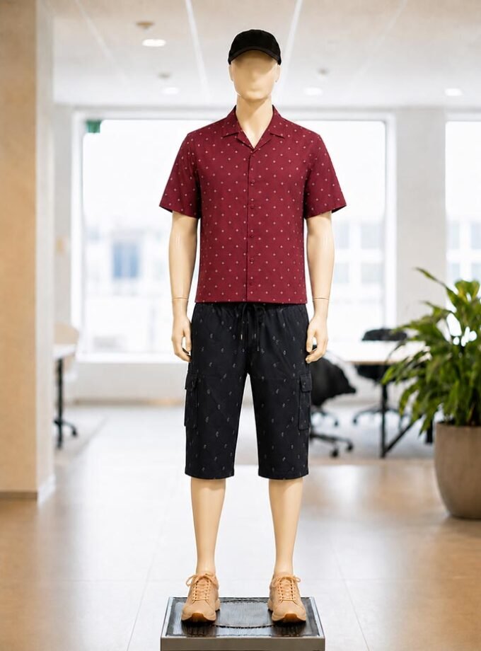 Shark Black 3-Quarter Shorts Picture From Front