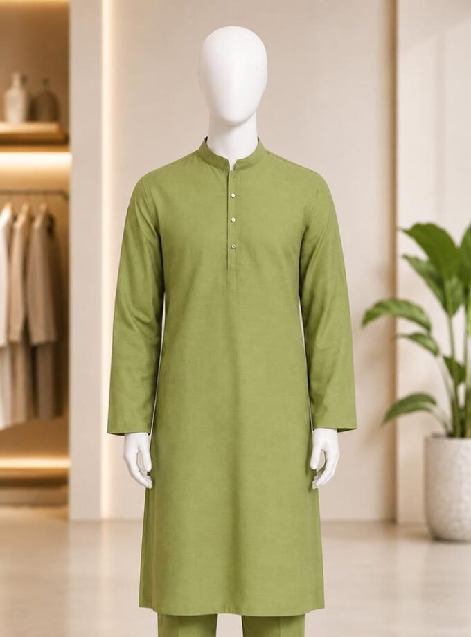 Green Smoke Kurta Pyjama