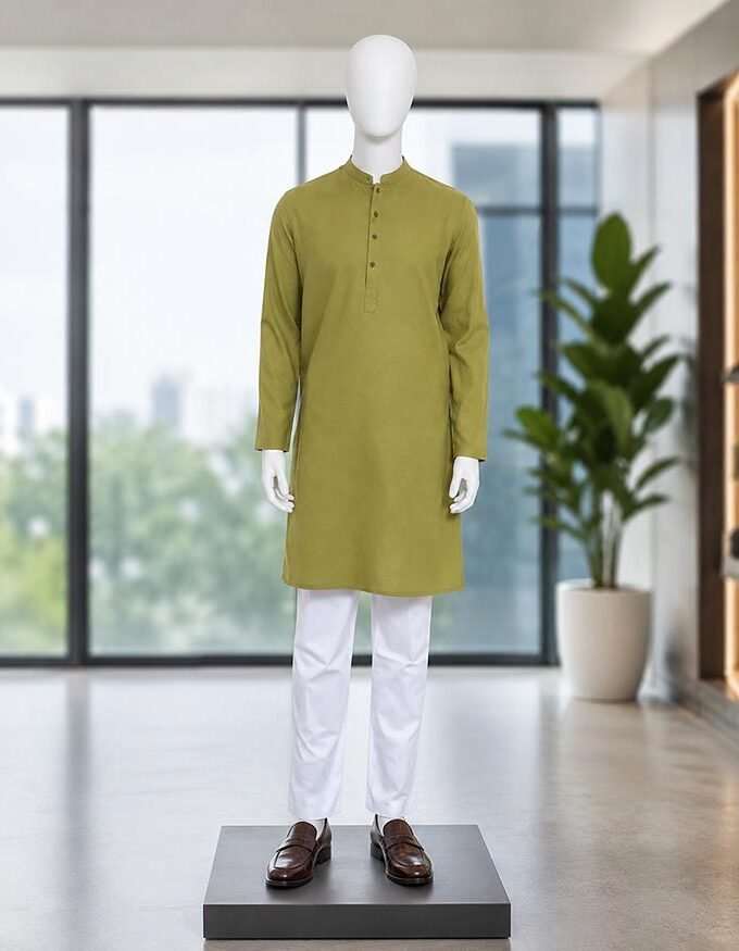 Sycamore Green Kurta Pyjama Picture From Front