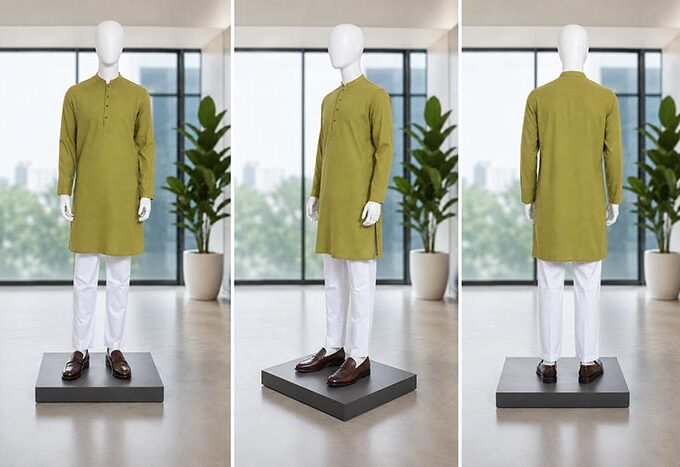 Sycamore Green Kurta Pyjama