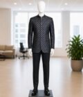 Mens Designer Black Prince Coat Picture From Front