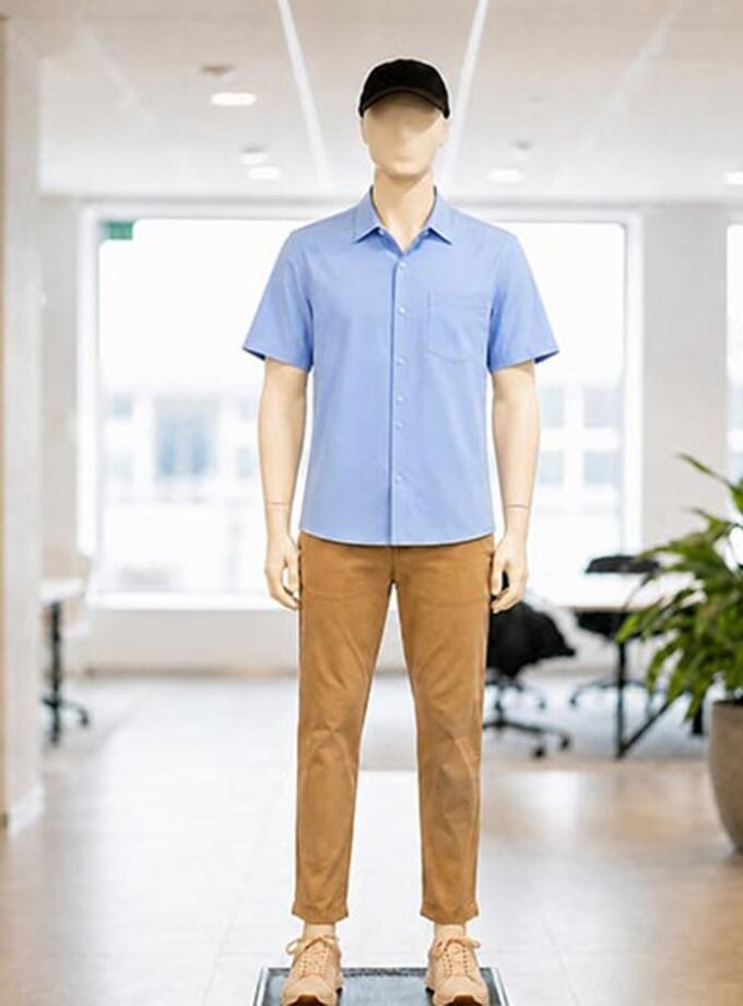 Periwinkle Gray Business Shirt Picture From Front