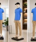 Short Sleeve Sapphire Blue T-Shirt Picture From 3 Dimension