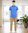 Short Sleeve Sapphire Blue T-Shirt Picture From Front