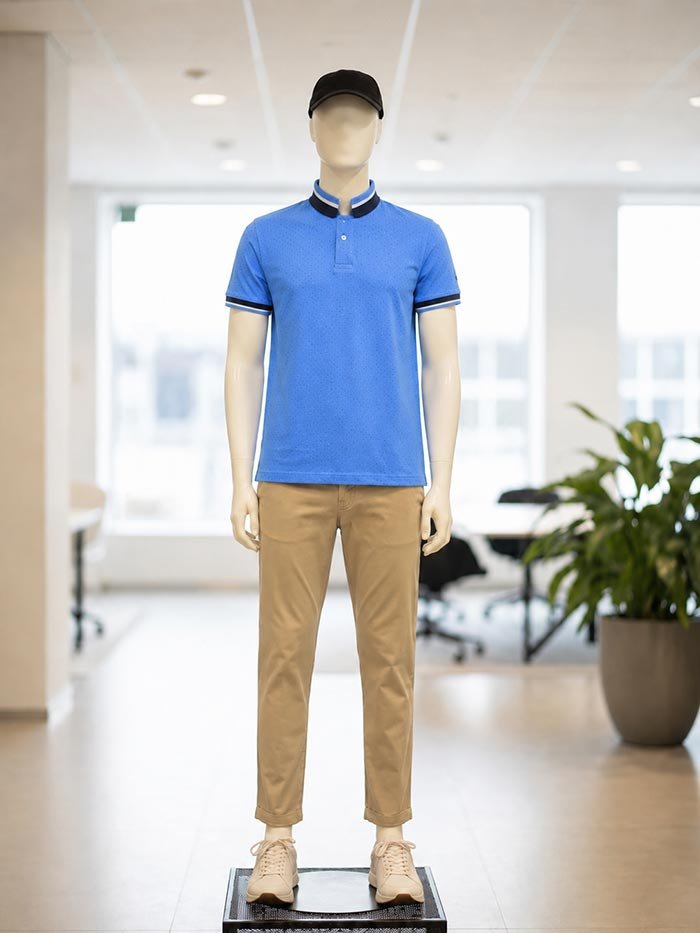 Short Sleeve Sapphire Blue T-Shirt Picture From Front