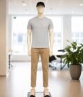 Short Sleeve Silver Sand T-Shirt Picture From Front